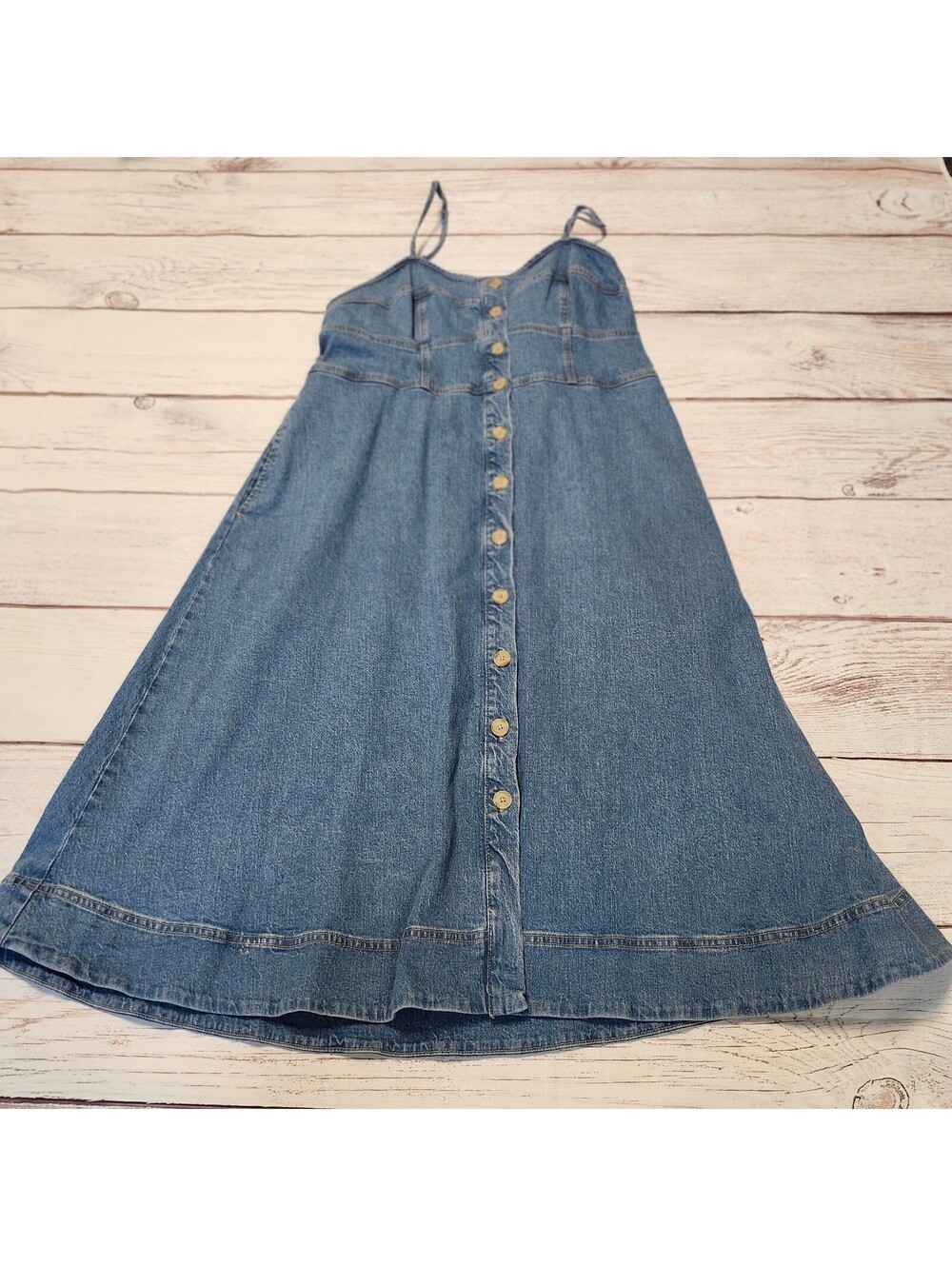 Universal Thread XL Denim Button-Front Dress Blue Size XL